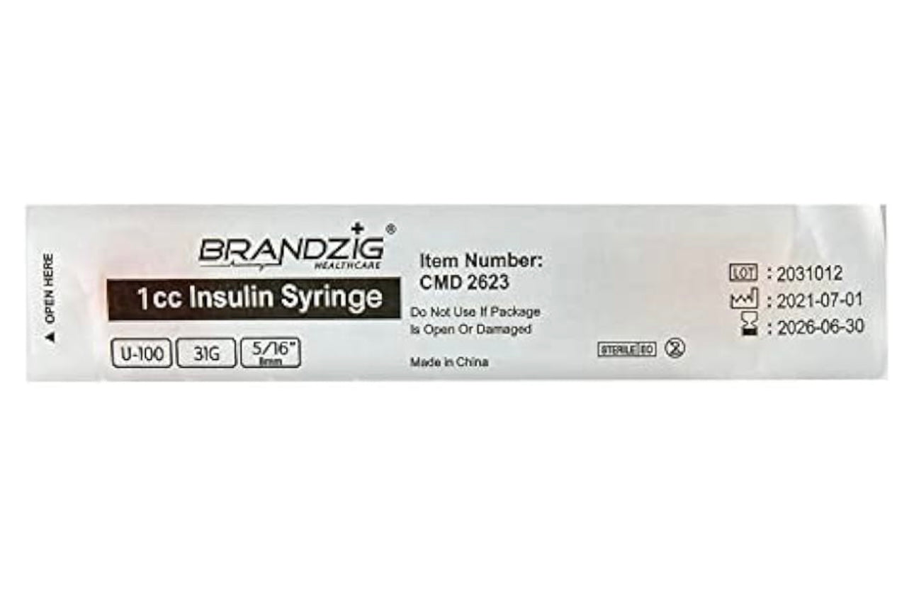 Insulin Syringes 31G 1cc 5/16" 15 syringes