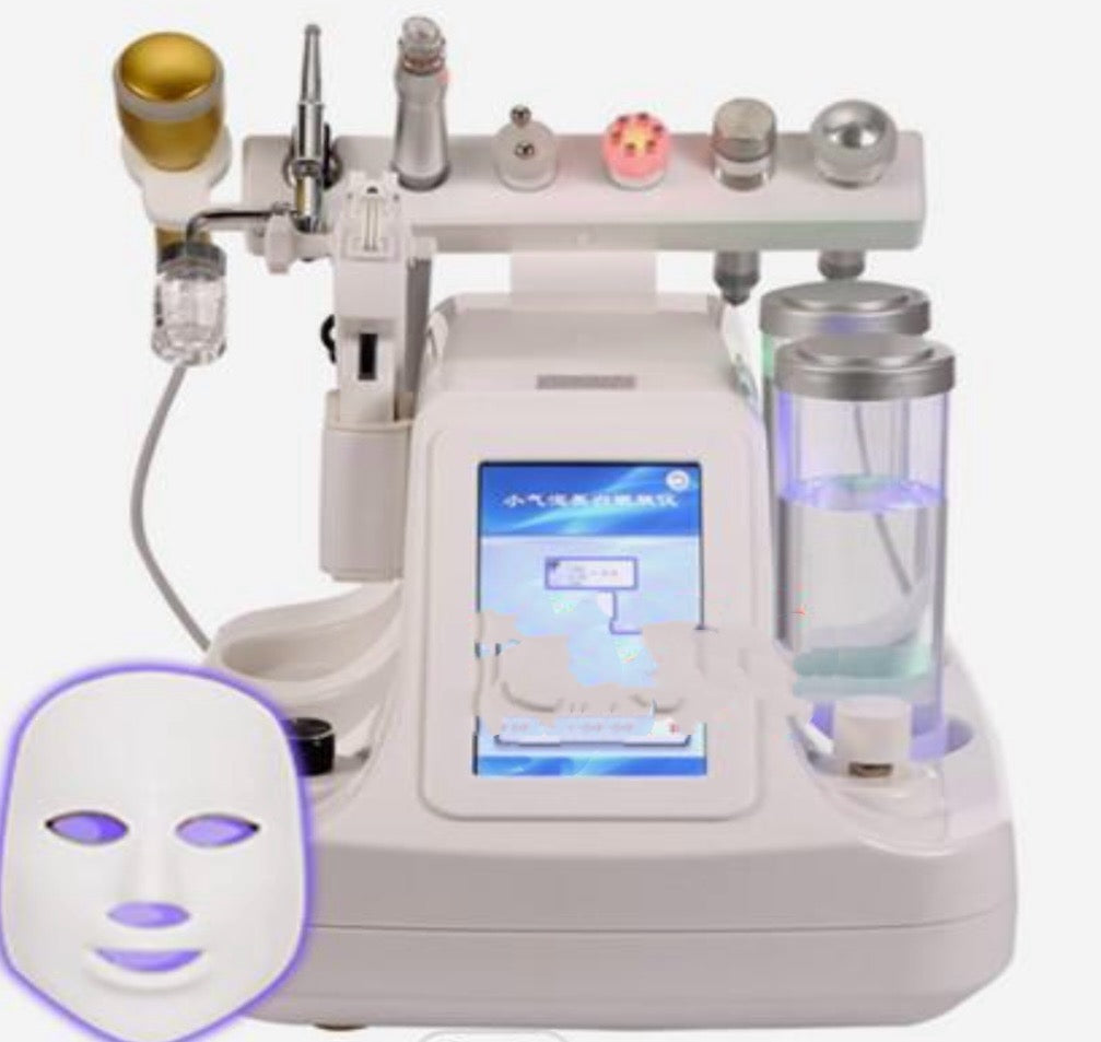 6 in 1 Hydra Dermabrasion Facial Skin Lifting Oxygen Cleansing Machine W Mask