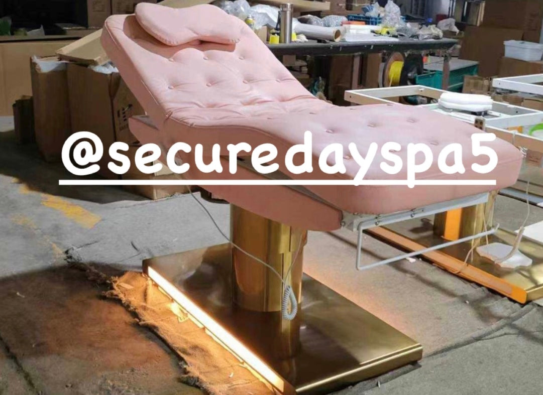 3 Motors Electric Cosmetic Table Massage Bed With Led Lighting