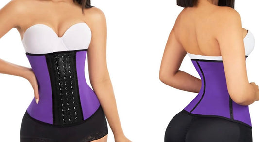 Purple latex rubber waist trainer