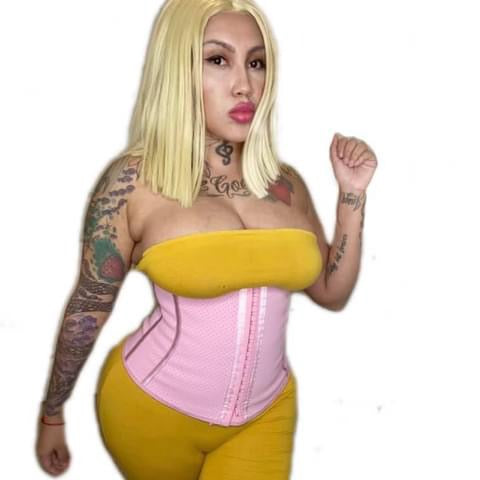 Pink Latex Corset Waist Trainer